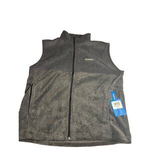 NWT-Columbia Mount Grant Ii Fleece Vest Mens Large Gray Warm Layering Outdoor